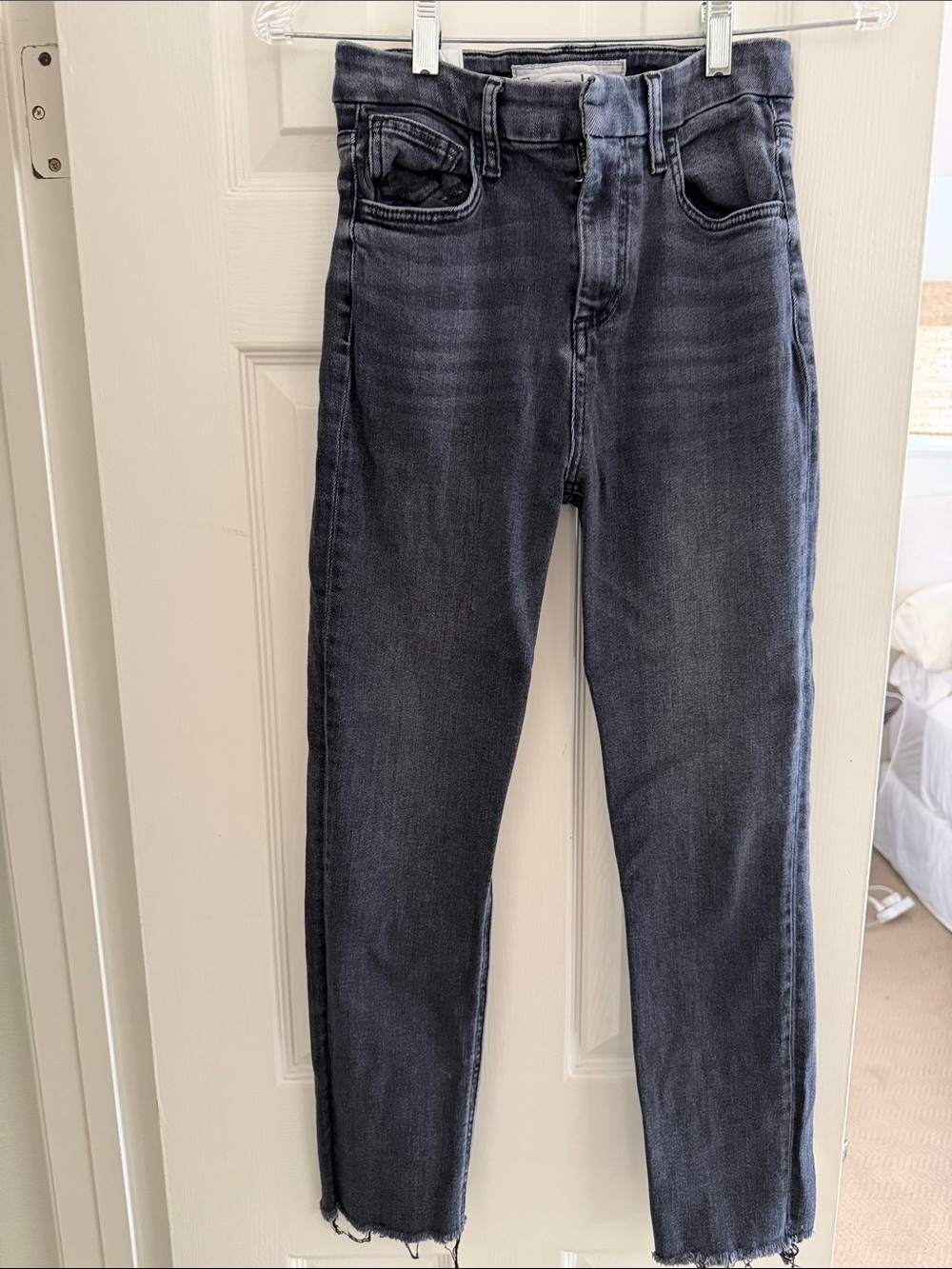 Frank and Eileen Derry cigarette cropped soft black jeans.